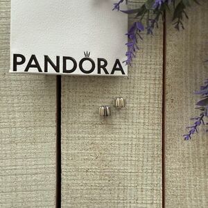 Pandora Dots & Ridges Barrel Sterling Silver